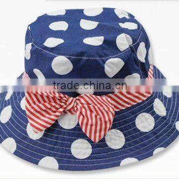 Children's Bucket Hat / cotton hat with bow