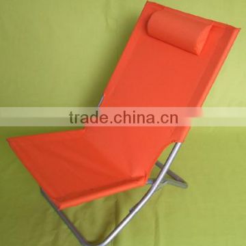 Steel leisure camping chair with pillow