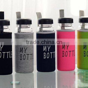 BPA Free Glass Shaker Water Bottle Sports 500ML Portable Clear My Bottle Sport Glass Fruit Juice Water Cup Travel Bottle