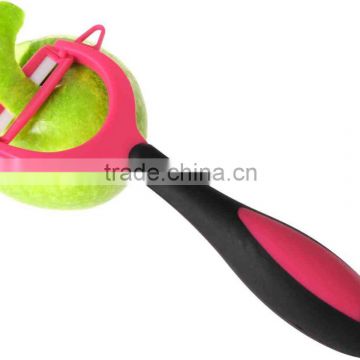 ABS+CERAMIC 18*8.5 Colorful kitchen gadgets ceramic vegetable Peeler with Comfortable Handle/ceramic fruit&vegetable peeler