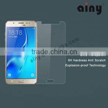 Ainy best price newest tempered glass screen protector for samsung galaxy j7 2016 0.33mm