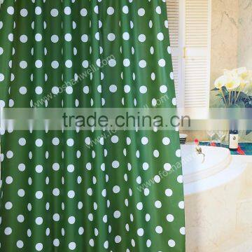 White Wave Point Hot Sale Shower Curtain With Hook photo-4