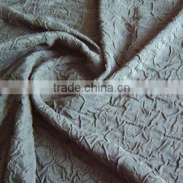 silk linen two layer bubble fabric(30Mtrs in Black Ready)