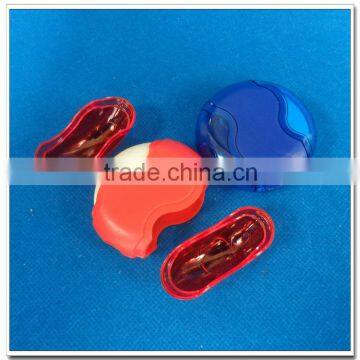 Round factory plastic pencil sharpener with eraser
