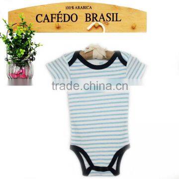 100% cotton blue stripes baby boys bodysuit baby clothes