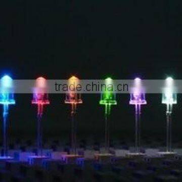 High Lumen 5mm LED 500pcs/lot Straw F5 WHITE,BLUE,GREEN,YELLOW,RED LEDS LIGHT BALL LAMP BEADS Diode