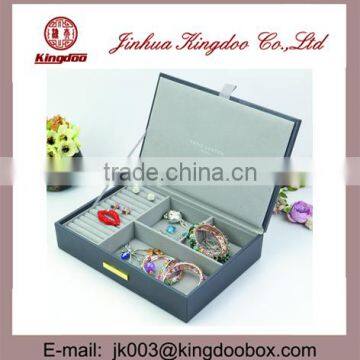 Jinhua Supplier Handmade PU Leather MDF Jewelry Box With Division Compartments photo-5