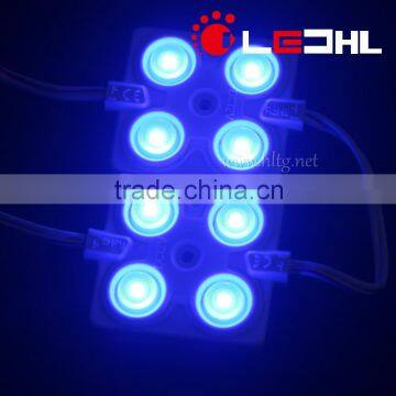 Blue 4 LEDs SMD2835 injection Molding LED Module Yellow Color with 2.4W 200lm 160 degree lens 5 years warranty