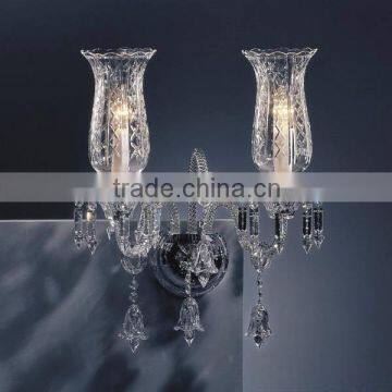 6 Light Clear Glass Arm Chandelier photo-2