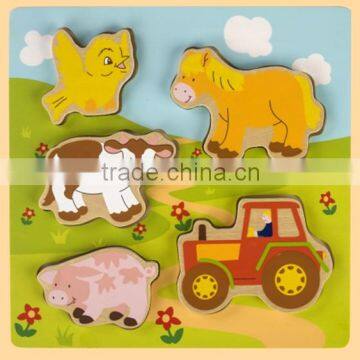 Hot Selling Educational Wooden Toys Farms 3D Puzzle photo-1
