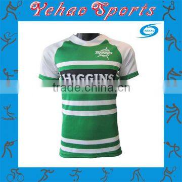 white green striped soccer jersey with name/logo/number