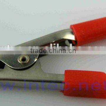 Jumper Wires Alligator Crocodile Roach Test Clip Plastic Handles Crocodile clips 50.5mm red color I00099