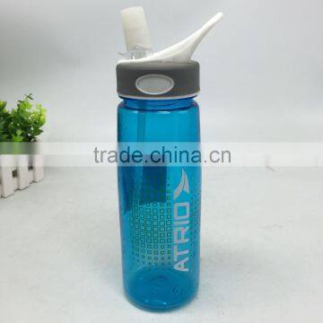 Atrio plastic straw bottle with handle spout transparent bottle dust proof leak proof 100% BPA free