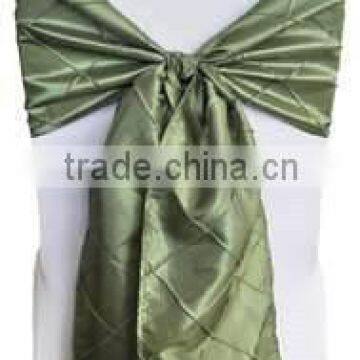 Superb colorful pintuck taffeta chair sash/chair bow/ chair band for wedding banquet hotel