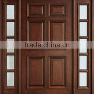 Luxury Solid Wooden French Doors Design With Glass Side Lite DJ-S8440MST