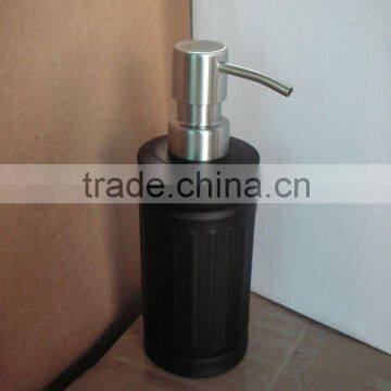 black foam soap dispenser with stainless steel pump