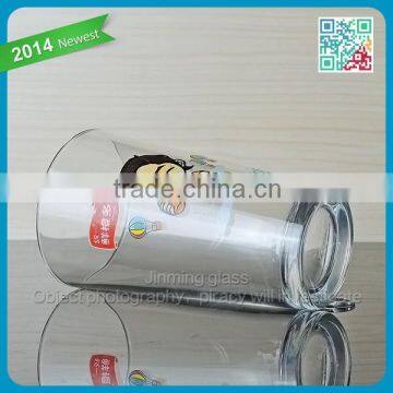 14OZ Orange Juice Glass Cup Pint New Design Glass Drinking Juice Pint Cup Beverage Glasses Kids Drinking Cup Glasses