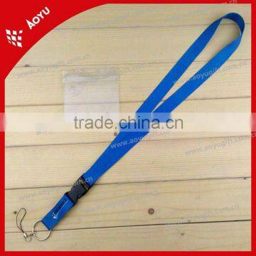 blue simple cheap plain lanyards for sale