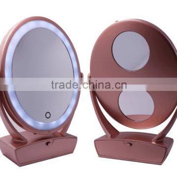 Elegant Touch Sensor Vanity Dressing Table Mirror With Lights and Magnifying Supplier's Choice