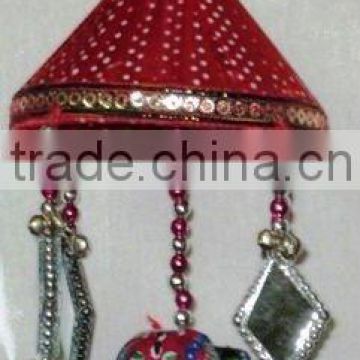 Christmas Decoration bells with mirror work