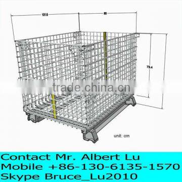 Folding Steel Storage Industrial Metal Cage