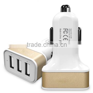 Factory Wholesales DC 12V-24V Input 3 USB Car Charger