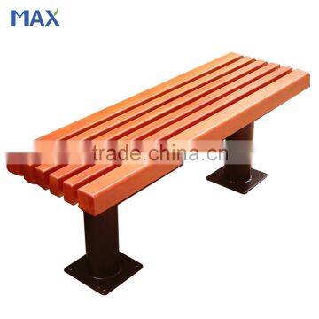 wooden slats leisure bench size for park