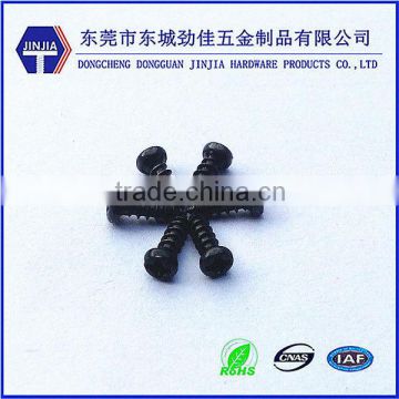 Black zinc coating self tapping screw with pan head cross drive