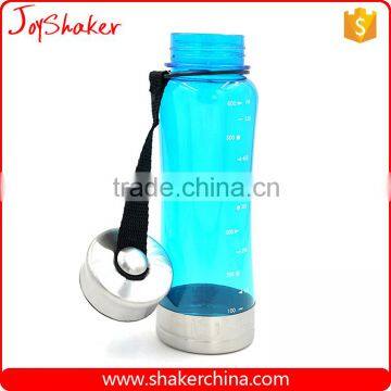 Blue Color BPA Free 650ML Plastic Water Bottle With Metal Lid photo-2