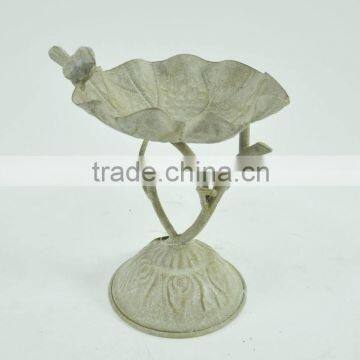 Wholesale Antique Chic Garden Metal Bird Feeder With Lotus Leaf Shape photo-1