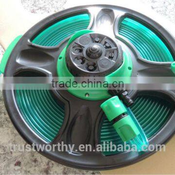 50Ft Flat Hose With Two End Plastic Quick Hose Connector 8 Pattern Sprinkler Hose Reel photo-2