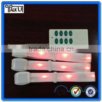 Fashion radio controlled wristband/led flashing bracelet/custom led bracelet