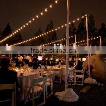 48ft 21ft Wedding decorative outdoor lighting with E27 Sockets led serial lights