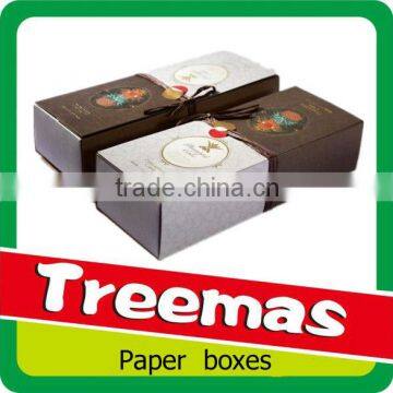 White cardboard fold food gift box, foldable tea gift box cosmetics box customized