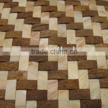 China natural coconut shell mosaic wall tile green and hot wall decorative mateial