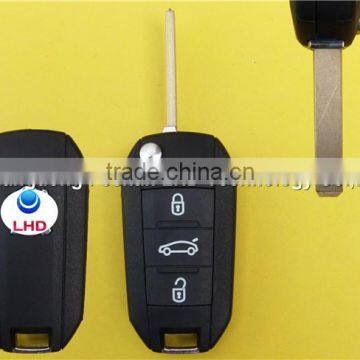 Big Discount Peugeot 307 remote key for Peugeot 3 button flip key shell cover blank