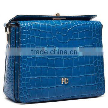 Leading 2014 fashion Crocodile patten pure leather handbags