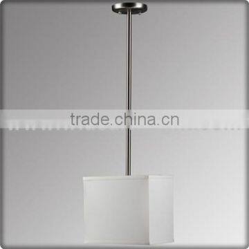 UL CUL Approved Hotel Pendant Lamp With Square Fabric Shade For Indoor C20067