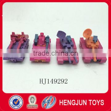 plastic toys transmutable tank toys of four mixed for children toys