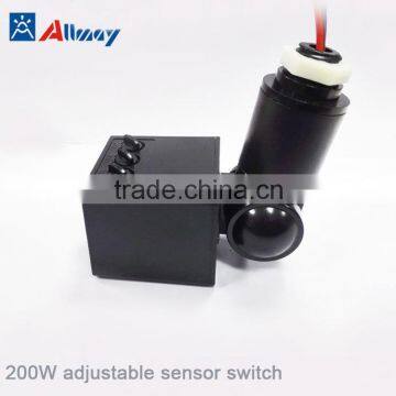 Outdoor Adjustable microwave motion sensor switch 200W light sensor delay time adjustable sensor switch IP