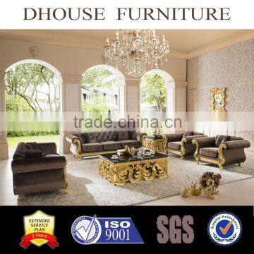 classic wooden carving gloden foil royal livingroom furniture AL187