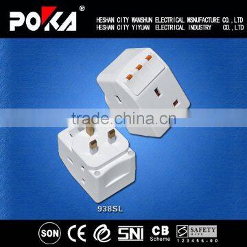 UK Type 1 to 3 travel adaptor, wall plug, the power adapter