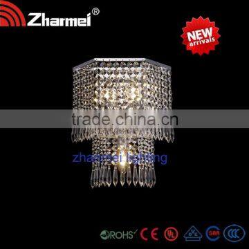 Fanshaped Decoration Glass bedside light ,Crystal Wall Lamp for Bedroom