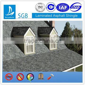 Shadow Gray Double-layer asphalt shingle bitumen project for roofing housing