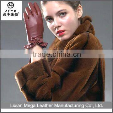 China wholesale Fashion Girls Long Leather Gloves