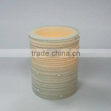 decal decarative pillar fireless led candle