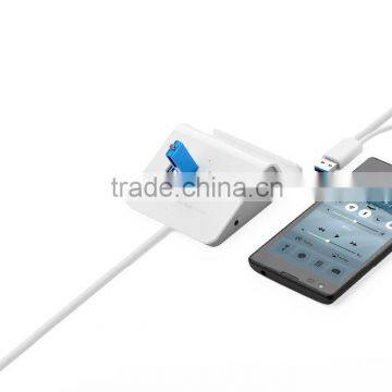 2015 hot sales usb hub with cradle New 4 Ports high Speed USB 3.0 OTG USB Hub Wholesale