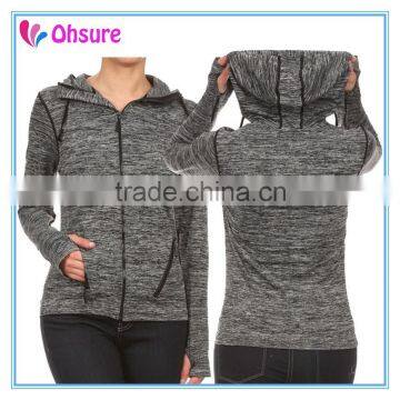 90% nylon 10% spandex zipper up yoga jacket sports wear gym jacket