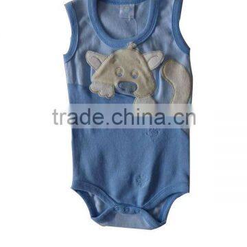 2013 summer rompers baby clothing with cute applique