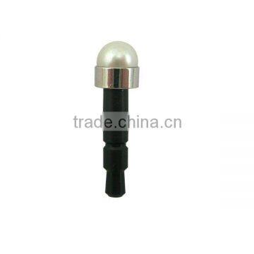 wholesale pearl earphone jack dust cap plug for phone,designed by (C) charis,OEM service,good quality